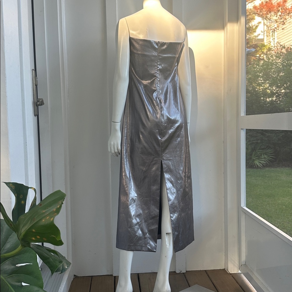 Zara Metallic Strapless Dress - Picture 8 of 10
